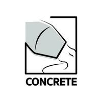 logo de ciment et béton pour conception, illustration, icône, construction et transport vecteur