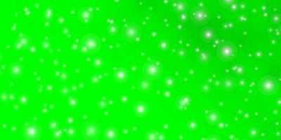 fond de vecteur vert clair avec petites et grandes étoiles illustration colorée avec motif abstrait étoiles dégradé pour les pages de destination des sites Web