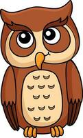 hibou dessin animé couleur clipart illustration vecteur