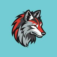 cool Loup logo vecteur illustration