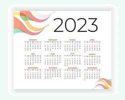 vecteur moderne style Nouveau année 2023 calendrier modèle