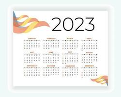 vecteur moderne style Nouveau année 2023 calendrier modèle