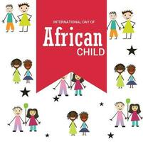 vecteur illustration de une Contexte pour international journée de africain enfant.