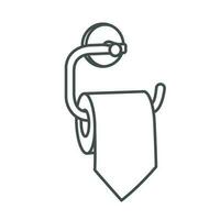 illustration de l'icône vectorielle du rouleau de papier hygiénique. concept d'icône de soins de santé et médical blanc isolé. style de dessin animé plat adapté à la page de destination web, bannière vecteur