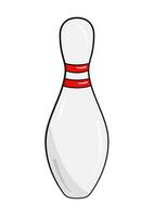 bowling broche. dessin animé vecteur