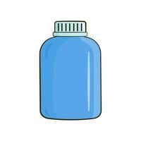 bouteille en plastique bleu vecteur