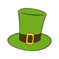 vert Haut chapeau. st. patrick's journée. dessin animé vecteur
