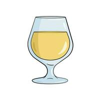 verre rempli avec blanc du vin vecteur