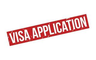 visa application caoutchouc timbre joint vecteur