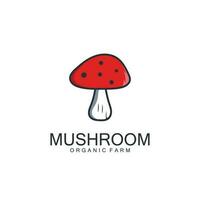 champignon logo modèle vecteur illustration