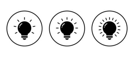 brillant lumière icône vecteur. ampoule, lampe symbole concept vecteur