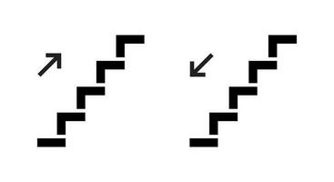 en haut et en bas icône vecteur. escaliers, échelle signe symbole vecteur