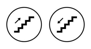 en haut et en bas icône vecteur. escaliers signe symbole vecteur