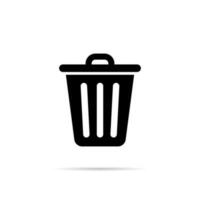 poubelle pouvez icône vecteur dans plat style. ordures, recycler poubelle symbole