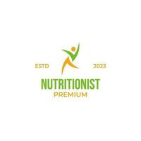 Créatif nutritionniste logo conception vecteur illustration symbole icône