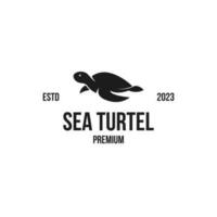 mer tortue logo conception concept vecteur illustration symbole icône