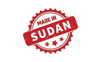 fabriqué dans Soudan caoutchouc timbre vecteur