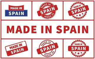 fabriqué dans Espagne caoutchouc timbre ensemble vecteur