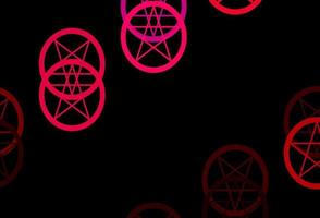 toile de fond de vecteur rose foncé avec des symboles mystérieux