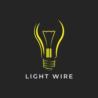 ampoule ligne vecteur logo modèle art éco énergie puissance électricité idée concept
