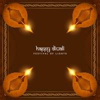 Abstrait joyeux festival de Diwali salutation vecteur
