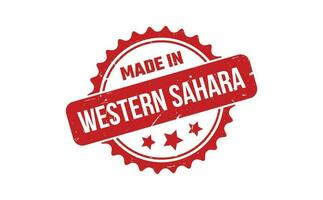 fabriqué dans occidental Sahara caoutchouc timbre vecteur