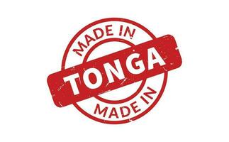 fabriqué dans Tonga caoutchouc timbre vecteur