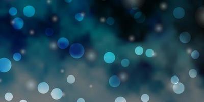 fond de vecteur bleu clair avec des cercles étoiles illustration abstraite avec motif étoiles de taches colorées pour les annonces commerciales