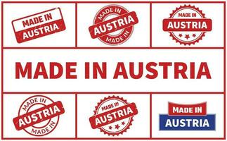 fabriqué dans L'Autriche caoutchouc timbre ensemble vecteur