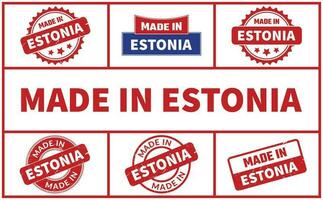 fabriqué dans Estonie caoutchouc timbre ensemble vecteur