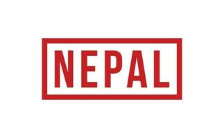 Népal caoutchouc timbre joint vecteur