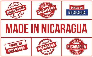 fabriqué dans Nicaragua caoutchouc timbre ensemble vecteur