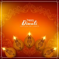 Résumé historique du festival Happy Diwali vecteur