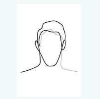 minimal main tiré Masculin gratuit vecteur ligne art illustraion