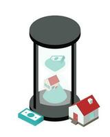 temps pour maison ou condo plan à acheter ou location pour investissement ou vivre vecteur