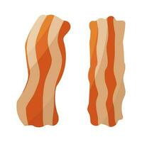 Bacon pièces frit Viande petit déjeuner icône élément vecteur