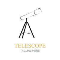 télescope logo et symbole conception vecteur modèle