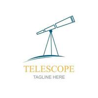 télescope logo et symbole conception vecteur modèle