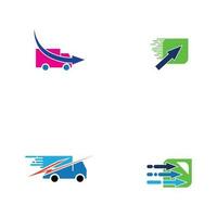 livraison Solution logo conception, livraison service, livraison Express logo conception, livraison homme courrier en portant boîte, logo conception vecteur modèle négatif