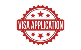 visa application caoutchouc grunge timbre joint vecteur