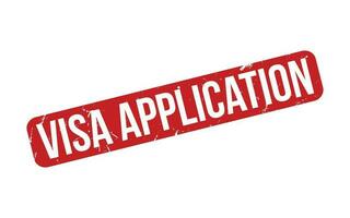 visa application caoutchouc grunge timbre joint vecteur