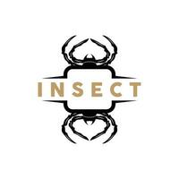 araignée logo, insecte animal vecteur, prime ancien conception, icône modèle symbole vecteur