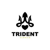 trident logo, vecteur la magie lance de poseidon Neptune, triton Roi conception, modèle icône marque illustration