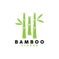 bambou logo, vert les plantes vecteur, Facile minimaliste conception, illustration modèle vecteur