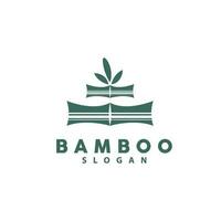 bambou logo, vert les plantes vecteur, Facile minimaliste conception, illustration modèle vecteur