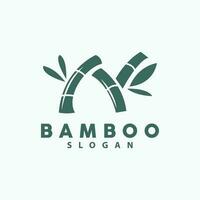 bambou logo, vert les plantes vecteur, Facile minimaliste conception, illustration modèle vecteur