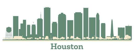 abstrait Houston Etats-Unis ville horizon avec Couleur bâtiments. vecteur