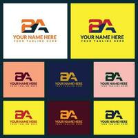 ba lettre logo ou ba texte logo et ba mot logo conception. vecteur