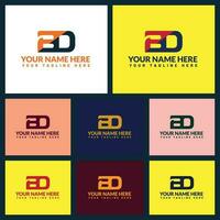 bd lettre logo ou bd texte logo et bd mot logo conception. vecteur
