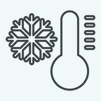 icône froid. en relation à air conditionnement symbole. ligne style. Facile conception modifiable. Facile illustration vecteur